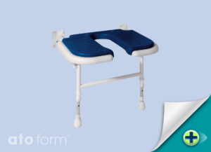 Duschklappsitz 4000, breit, mit Ausschnitt für die Intimpflege