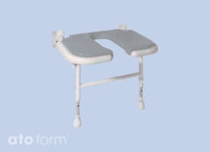 Duschklappsitz 4000, breit, mit Ausschnitt für die Intimpflege