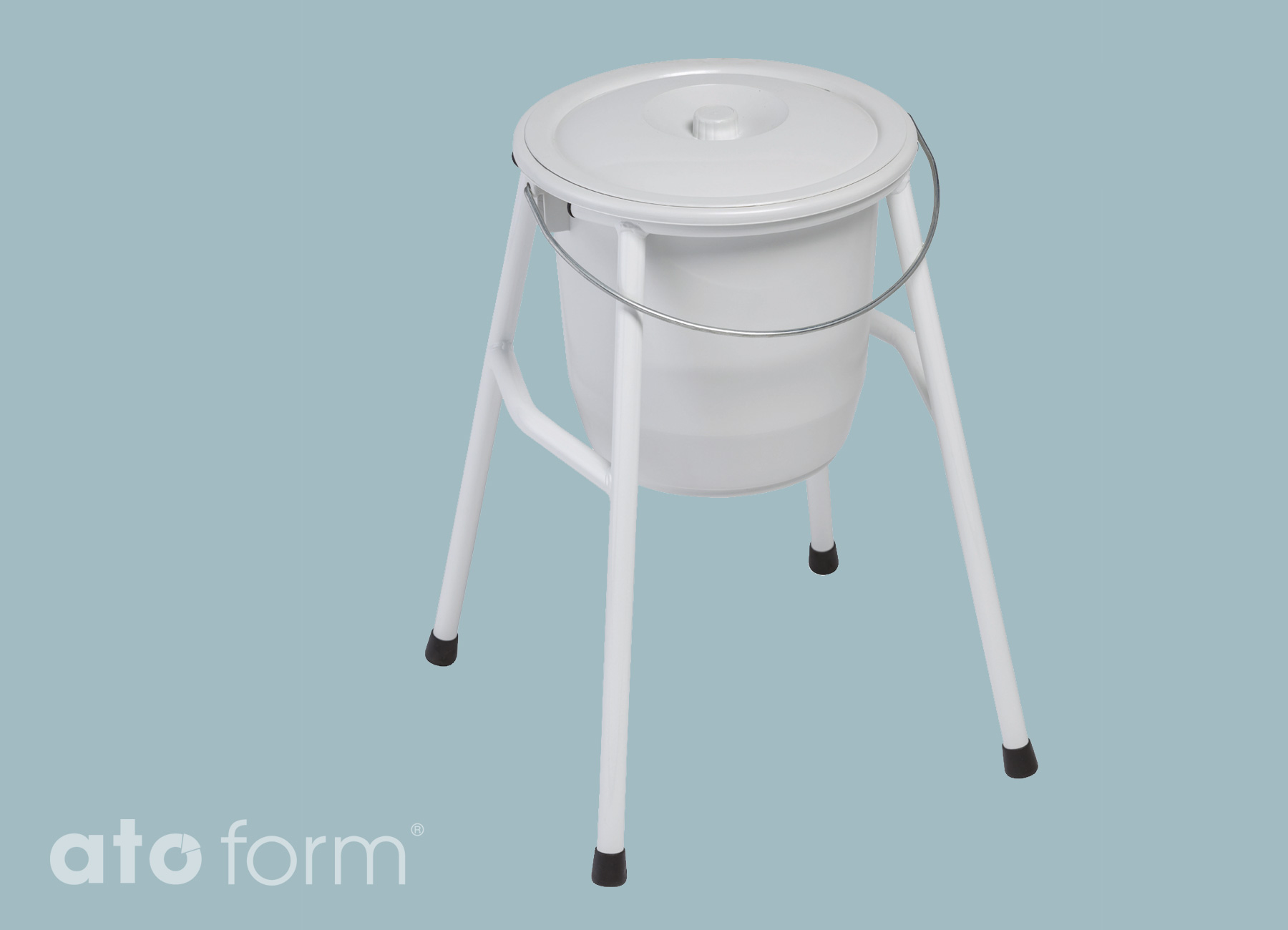 Toiletteneimer mit Gestell freistehend