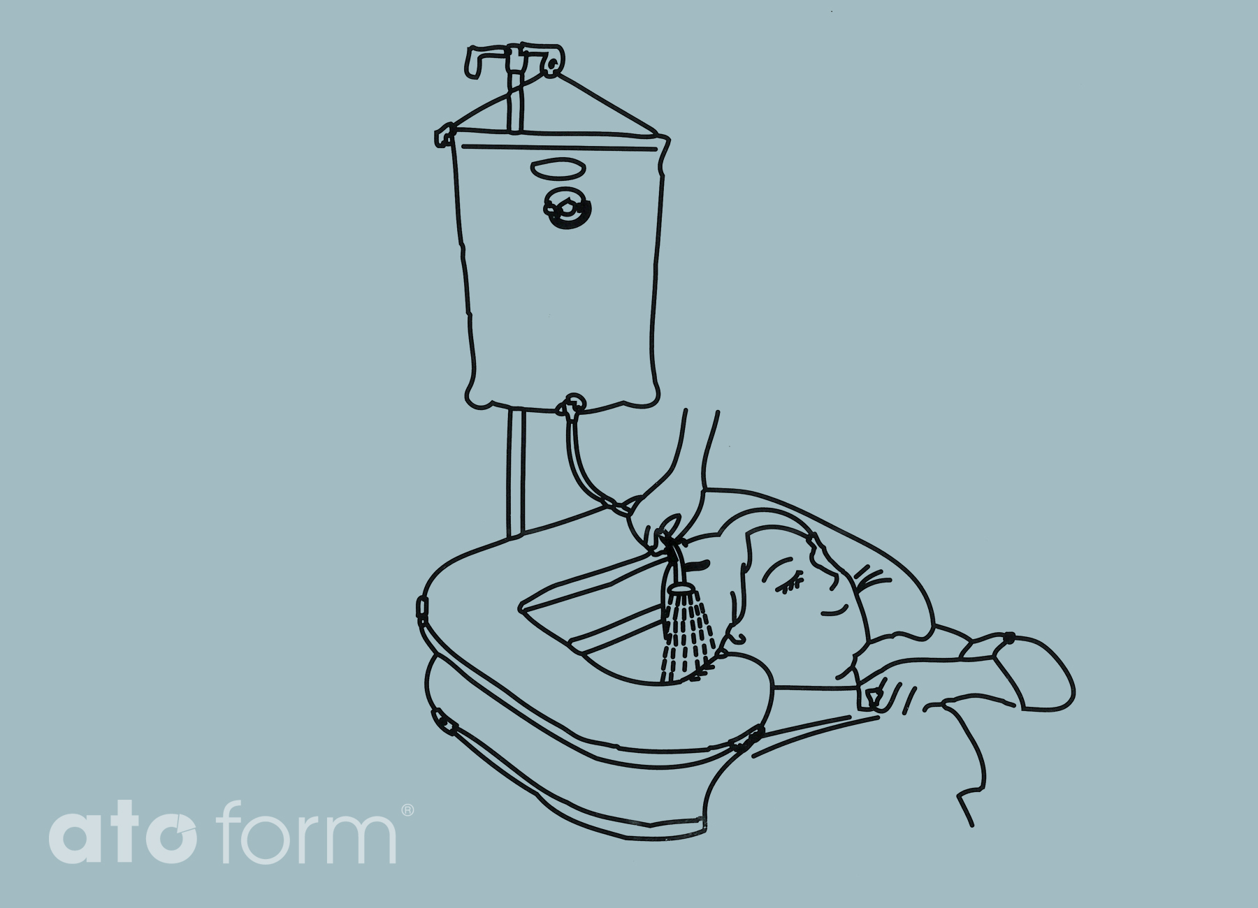 LAGOON Haarwaschbecken mit Dusche