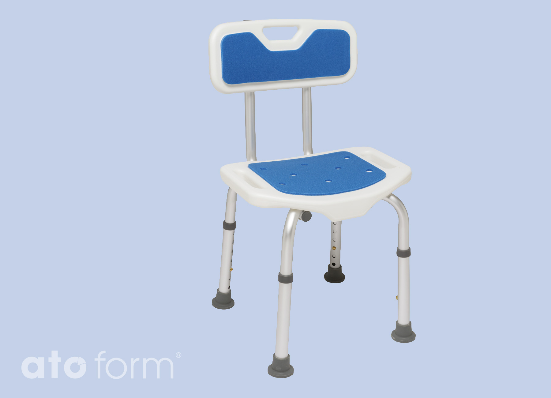 Blue seat Duschhocker verstellbar mit Rückenlehne