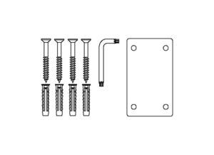 Befestigungsmaterial für Pressalit Stützklappgriff