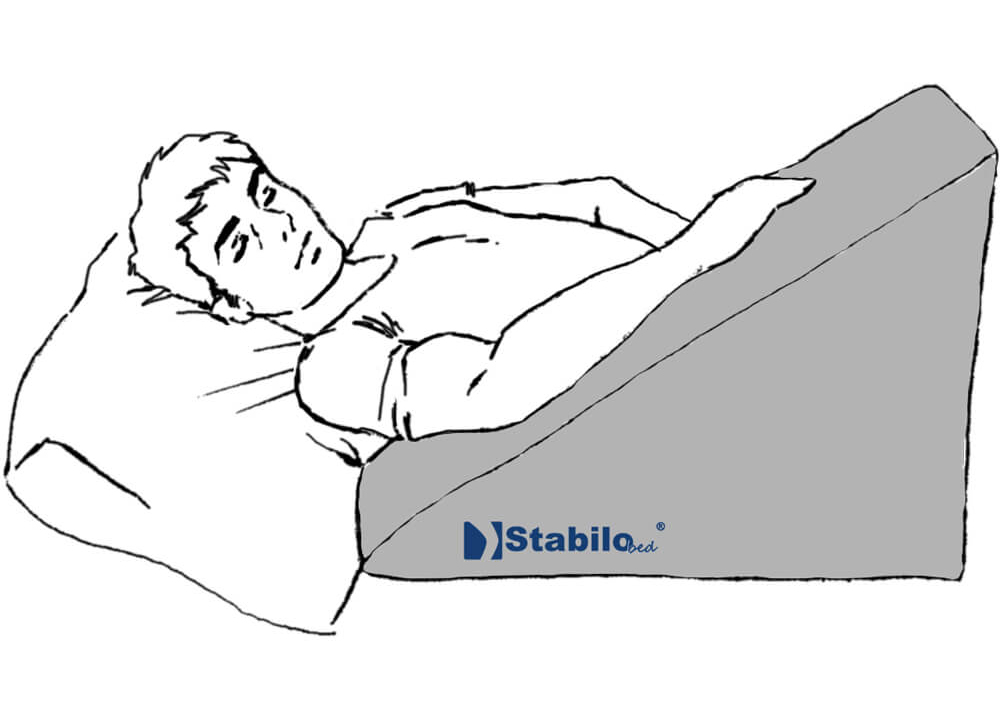 Anwendung StabiloBed Hochlagerungskeil für Unterarm