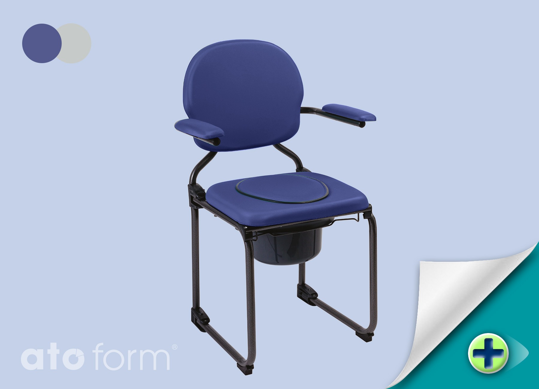 Best Up Toilettenstuhl faltbar volle Sitzplatte