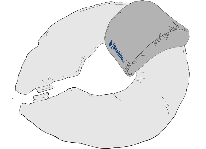 Anwendung StabiloBed Thermoaktivkopfkissen