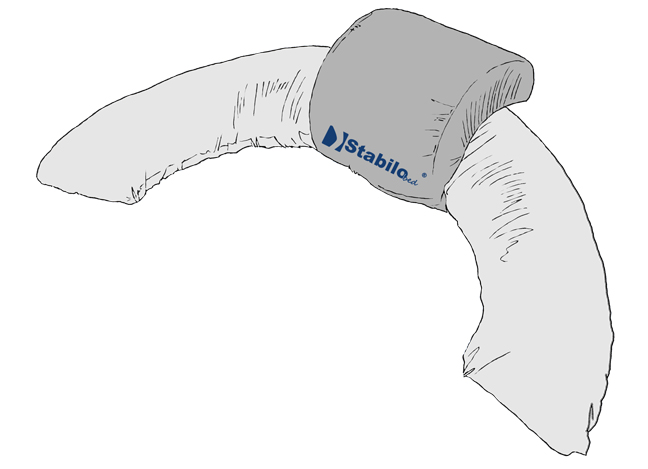 Anwendung StabiloBed Thermoaktivkopfkissen