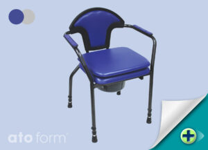 New Open Toilettenstuhl (Modell 2023) mit Abdeckplatte, Höhe verstellbar