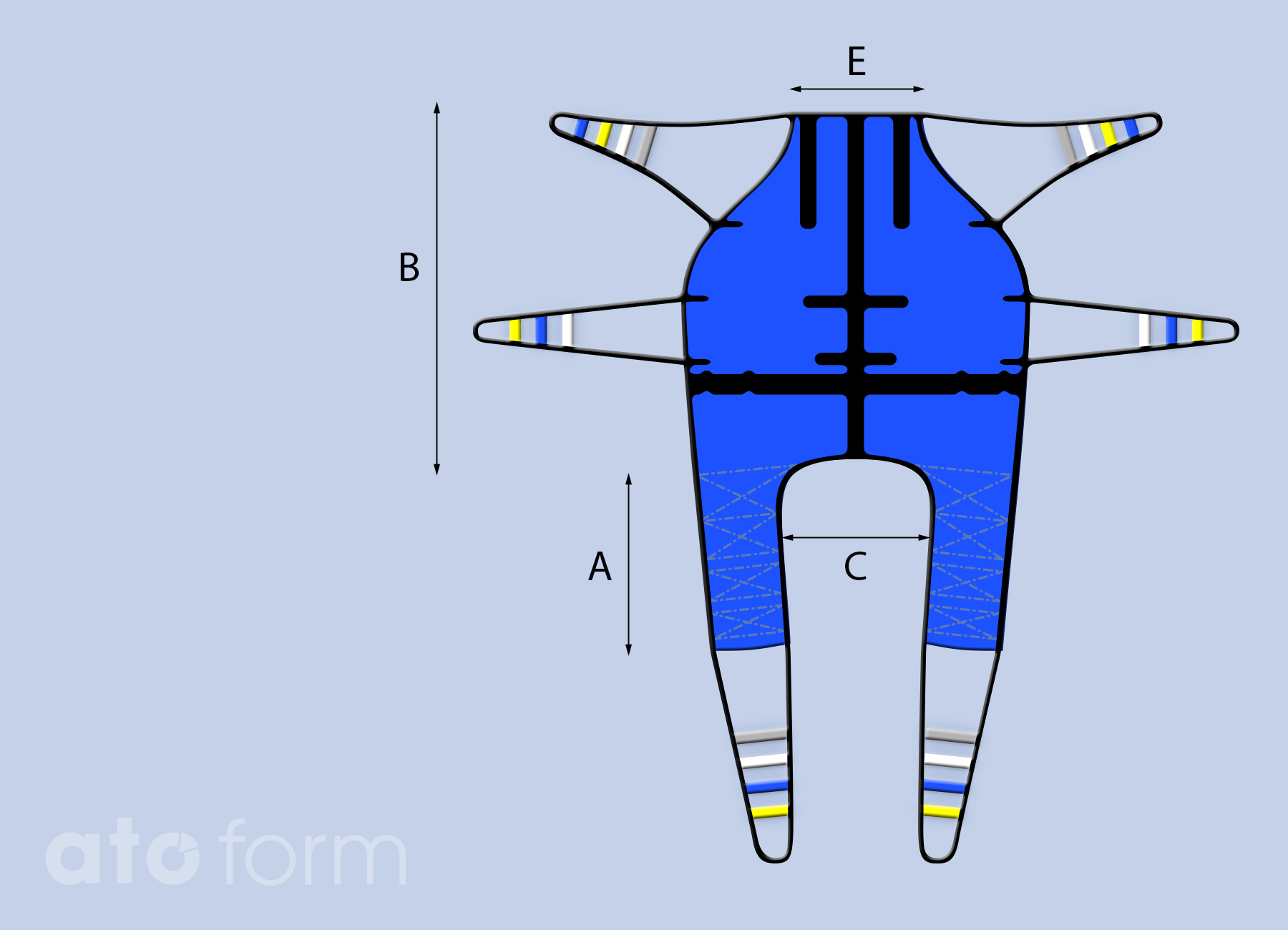 Tragetuch für Beinamputierte mit Kopfstütze – Bild 3