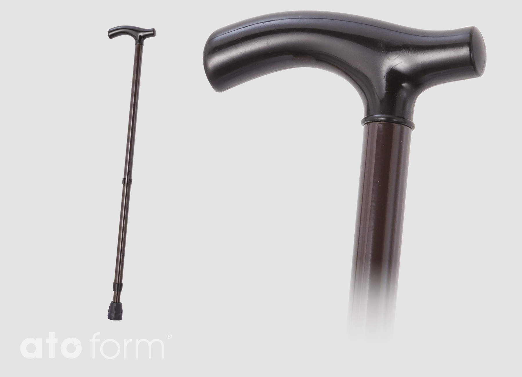 T-Griff Gehstock Höhenverstellbar – Bild 3