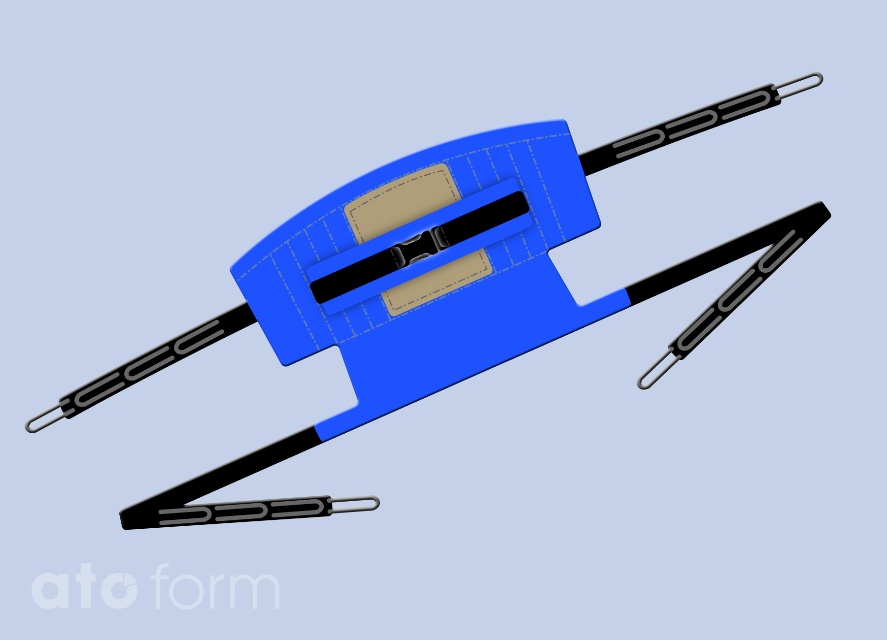 Kreuzplattengurt mit Wildleder-Innenbezug für Vita-Lift
