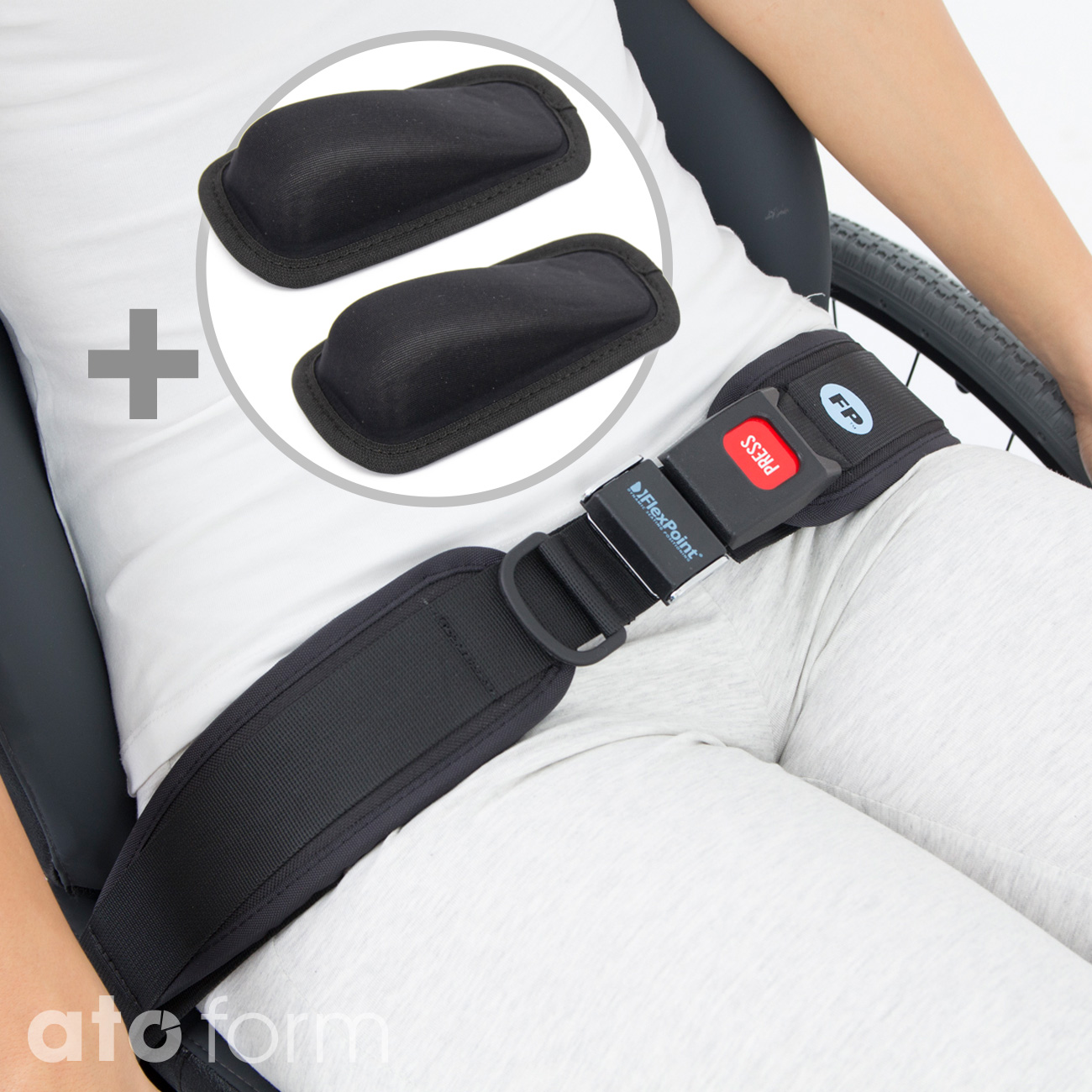 FlexPoint® dynamischer 2-Punkt-Hüftgurt mit Entlastungspolster